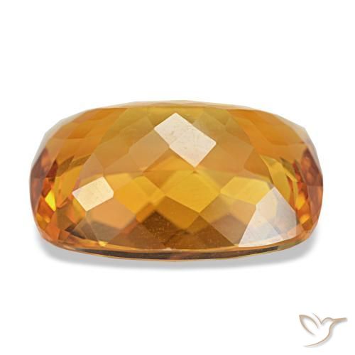 Citrine Or orange foncé naturelle Coupe coussin, 15.35 ct, VVS