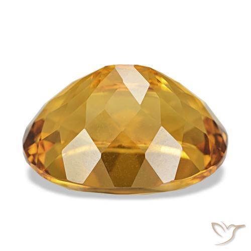 Citrine Medium Light Orange-Gold naturelle Coupe ovale, 10.47 ct, VVS