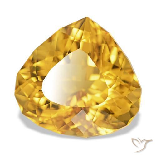 Citrine Orange-or naturelle En forme de poire, 6.33 ct, VVS