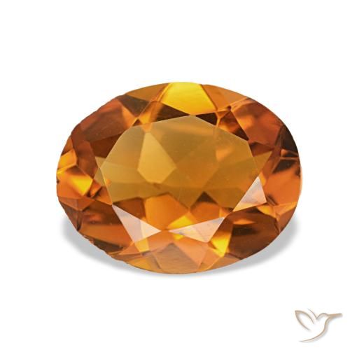 Citrine Orange moyen naturelle Coupe ovale, 1.34 ct, VS