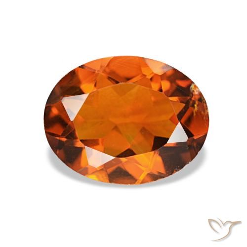 1.42ct Orange rougeâtre Citrine Pierres précieuses, ovale, VS