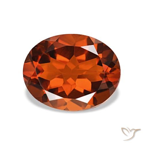Citrine Orange foncé naturelle Coupe ovale, 1.78 ct, VS-SI