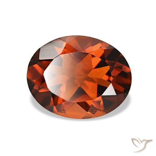 Citrine Ambre orange naturelle Coupe ovale, 1.68 ct, VS-SI