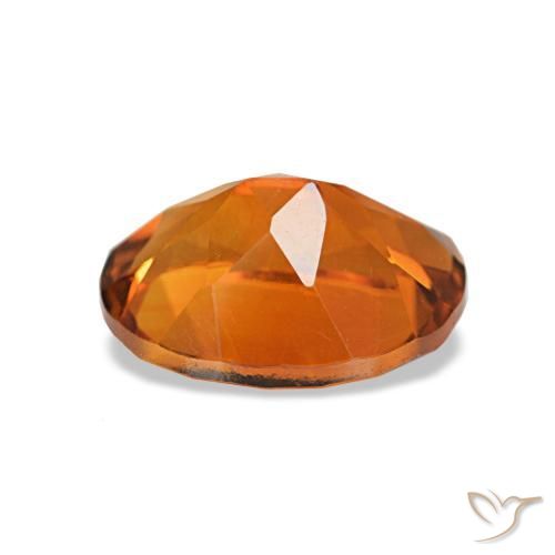 Citrine Ambre orange naturelle Coupe ovale, 1.66 ct, VVS