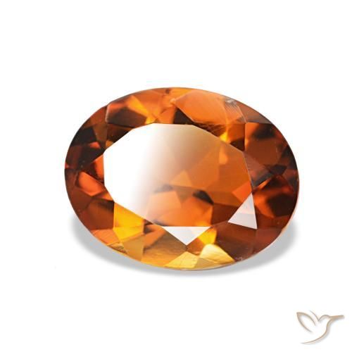 Citrine Medium Dark-Orange naturelle Coupe ovale, 1.50 ct, VVS-VS