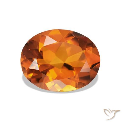 Citrine Orange moyen naturelle Coupe ovale, 1.55 ct, VVS