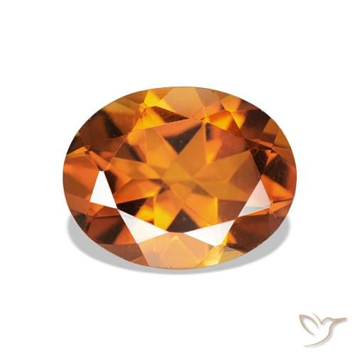 1.69ct Orange moyen Citrine, ovale, VVS