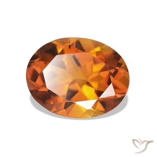 Citrine Orange moyen naturelle Coupe ovale, 1.69 ct, VVS