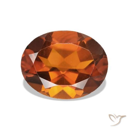 Citrine Ambre orange naturelle Coupe ovale, 1.83 ct, VVS