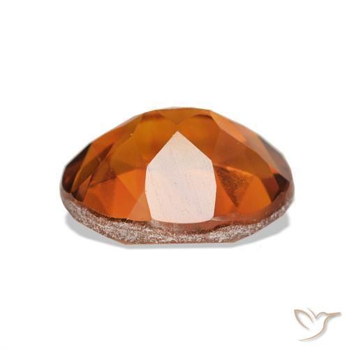 Citrine Ambre orange naturelle Coupe ovale, 1.83 ct, VVS