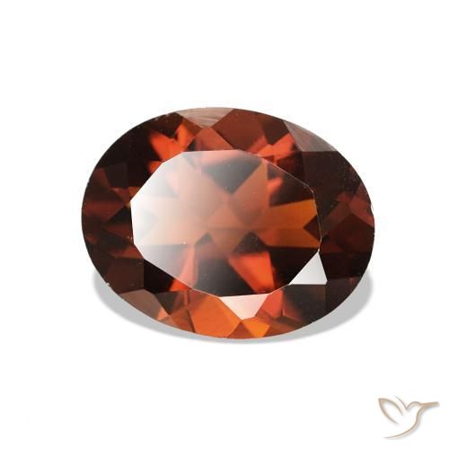Citrine Orange rouge foncé naturelle Coupe ovale, 1.63 ct, VS