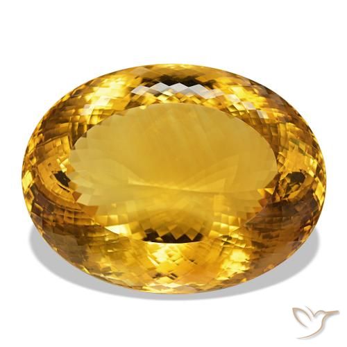 Citrine Medium Light-Golden naturelle Coupe ovale, 444.96 ct, IF