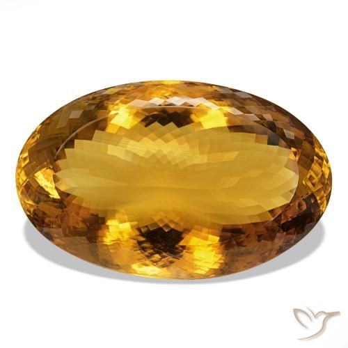 544.20ct Brun doré Citrine, ovale, IF