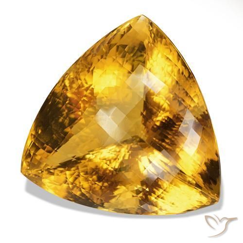 Citrine doré naturelle trillion, 551,04 ct, IF