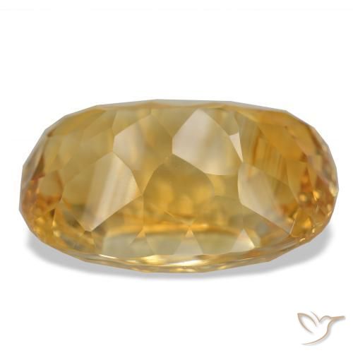 Citrine Orange doré profond naturelle Coupe coussin, 34.89 ct, VVS