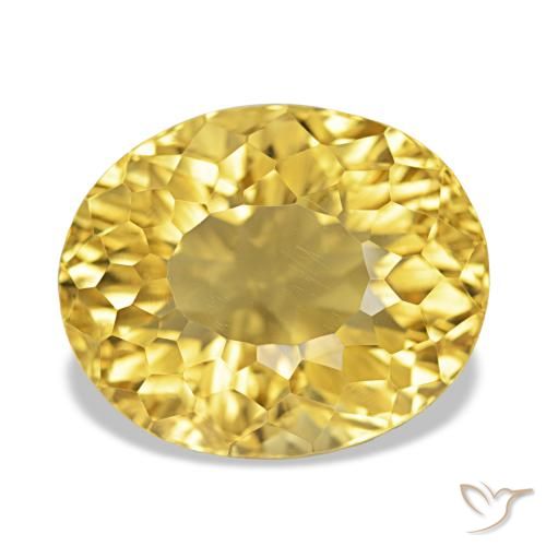 Citrine Doré léger naturelle Coupe ovale, 14.32 ct, VVS