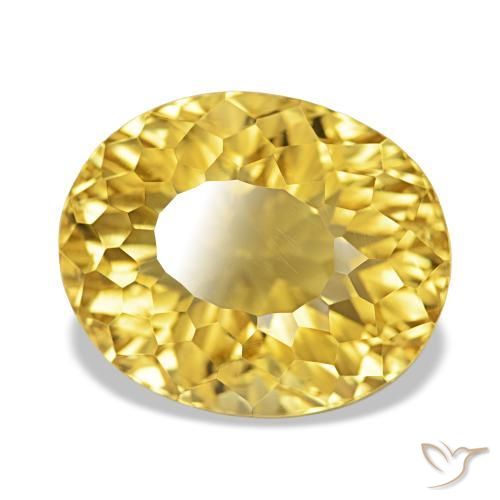 Citrine Doré léger naturelle Coupe ovale, 14.32 ct, VVS