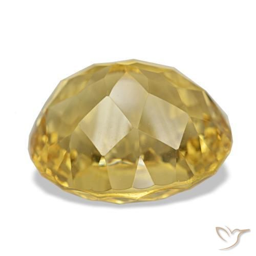 Citrine Doré léger naturelle Coupe ovale, 14.32 ct, VVS