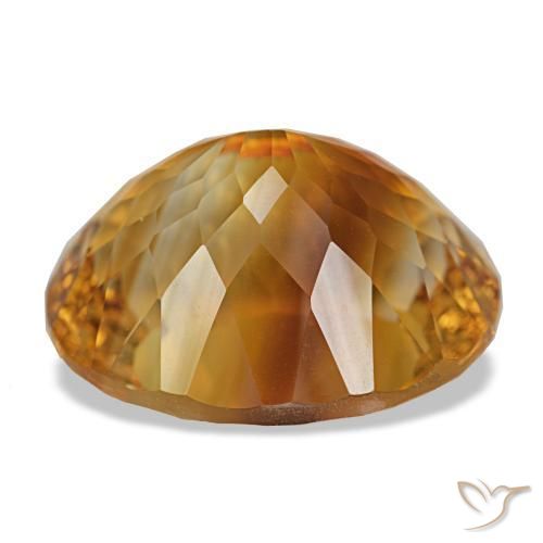 Citrine Or orange foncé naturelle Coupe ovale, 17.30 ct, VVS-VS