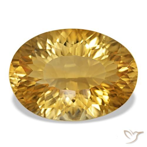 Citrine Orange Doré naturelle Coupe ovale, 12.48 ct, VVS-VS