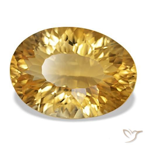 Citrine Orange Doré naturelle Coupe ovale, 12.48 ct, VVS-VS