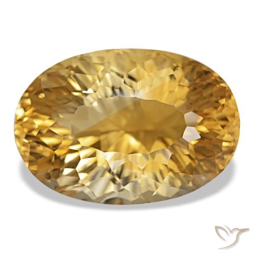 Citrine Medium Dark-Golden naturelle Coupe ovale, 18.93 ct, VVS