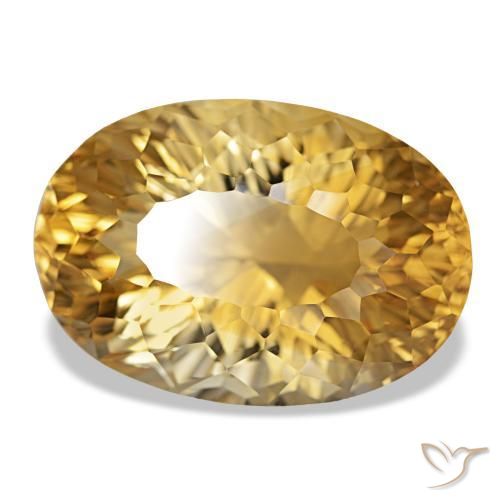 Citrine Medium Dark-Golden naturelle Coupe ovale, 18.93 ct, VVS