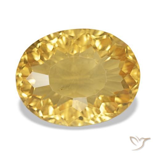 Citrine Or naturelle Coupe ovale, 11.11 ct, VVS