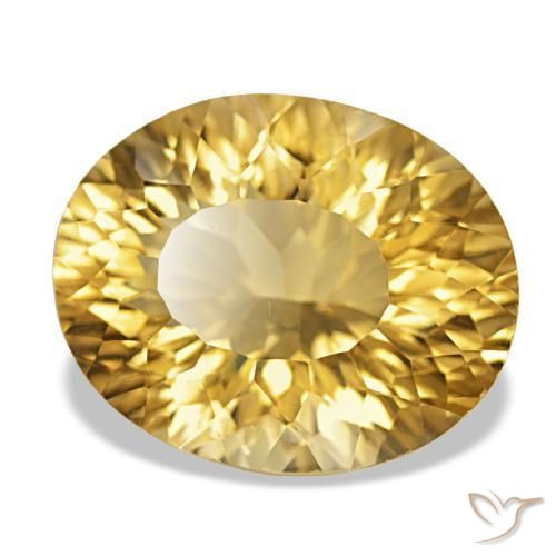 Citrine Orange Doré naturelle Coupe ovale, 12.05 ct, VS