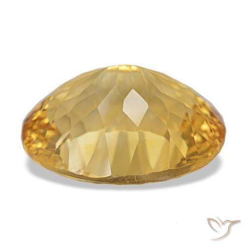 Citrine Orange Doré naturelle Coupe ovale, 12.05 ct, VS