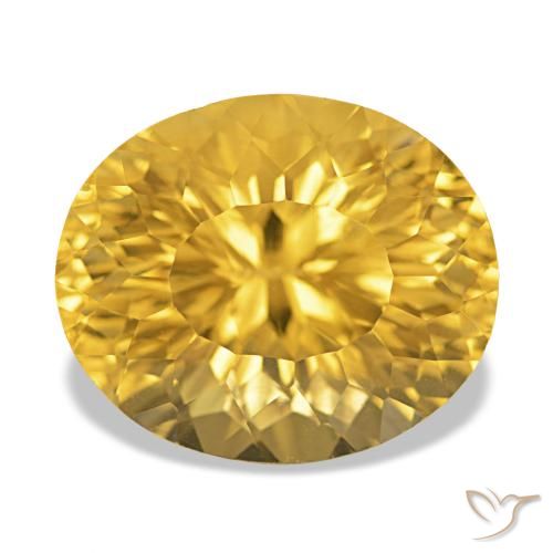 Citrine Doré naturelle Coupe ovale, 11.90 ct, VS