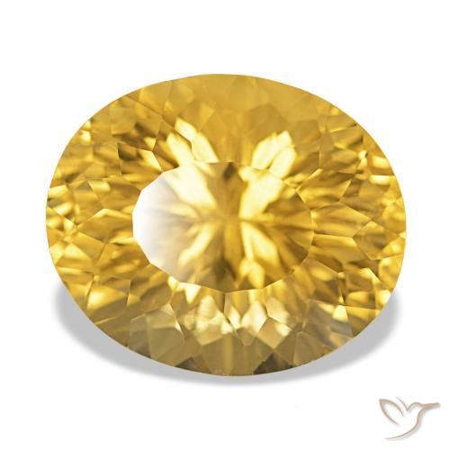 Citrine Doré naturelle Coupe ovale, 11.90 ct, VS