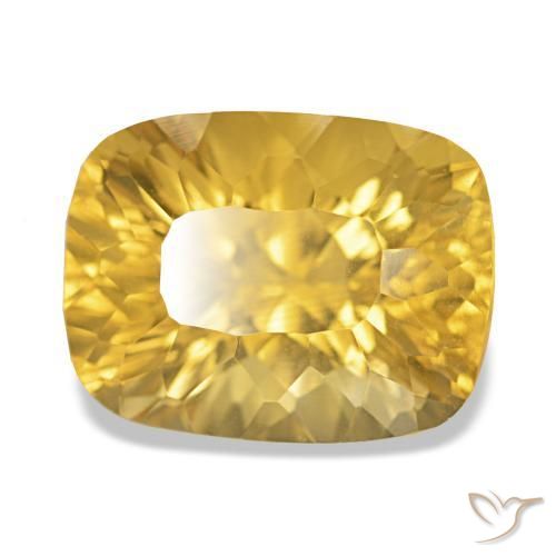 Citrine Or moyen naturelle Coupe coussin, 10.40 ct, VS