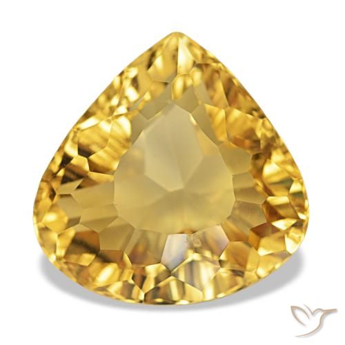 Citrine Doré profond naturelle En forme de poire, 8.73 ct, VVS