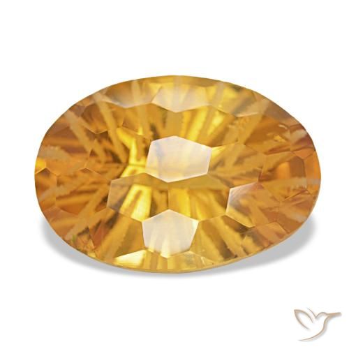 Citrine Or orange foncé naturelle Coupe ovale, 9.31 ct, VS-SI