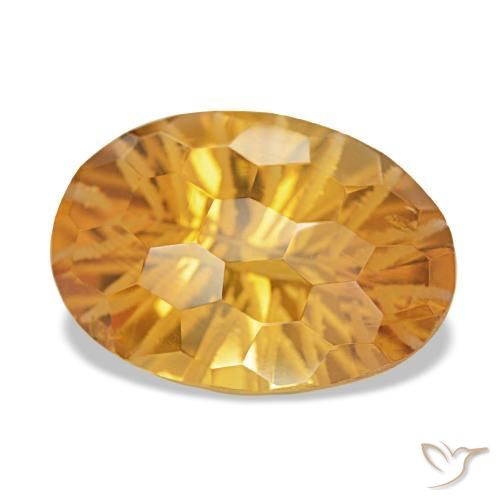 Citrine Or orange foncé naturelle Coupe ovale, 9.31 ct, VS-SI