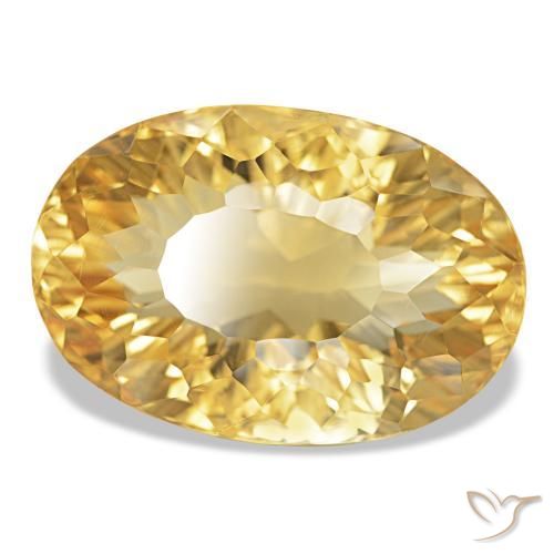 Citrine Or moyen naturelle Coupe ovale, 18.74 ct, VVS