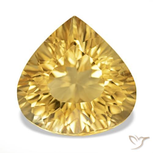 10.18ct Or Citrine, En forme de poire, VVS