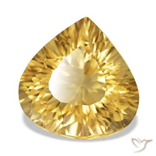 Citrine Or naturelle En forme de poire, 10.18 ct, VVS