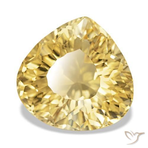 Citrine Jaune clair naturelle En forme de poire, 12.31 ct, VVS