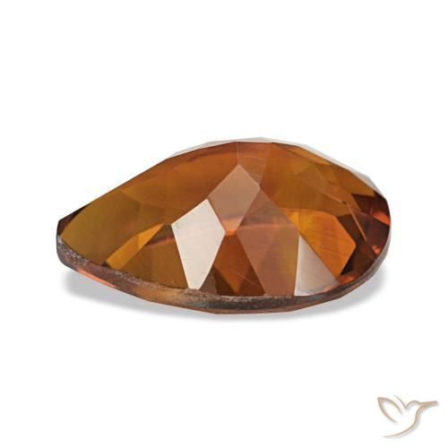 Citrine Orange foncé naturelle En forme de poire, 1.78 ct, VVS