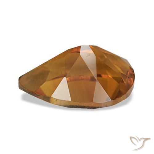 Citrine Orange foncé naturelle En forme de poire, 1.90 ct, VVS