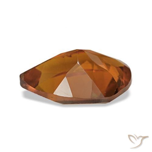 Citrine Medium Dark-Orange naturelle En forme de poire, 1.61 ct, VVS