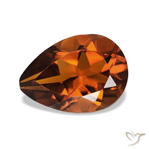 1.76ct Orange foncé Citrine, En forme de poire, VS