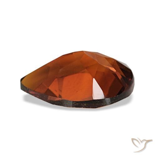 Citrine Orange foncé naturelle En forme de poire, 1.56 ct, VVS-VS