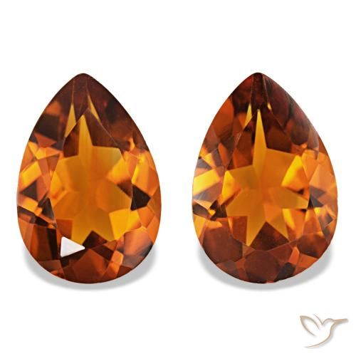 Achetez naturel 3.32ct Medium Dark-Orange Citrine gems, En forme de poire, En provenance Brésil chez GemSelect. En stock, livraison internationale!
