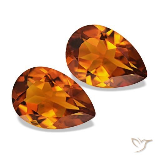 Achetez naturel 3.32ct Medium Dark-Orange Citrine gems, En forme de poire, En provenance Brésil chez GemSelect. En stock, livraison internationale!