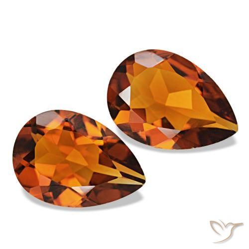 Achetez naturel 3.01ct Orange foncé Citrine gems, En forme de poire, En provenance Brésil chez GemSelect. En stock, livraison internationale!