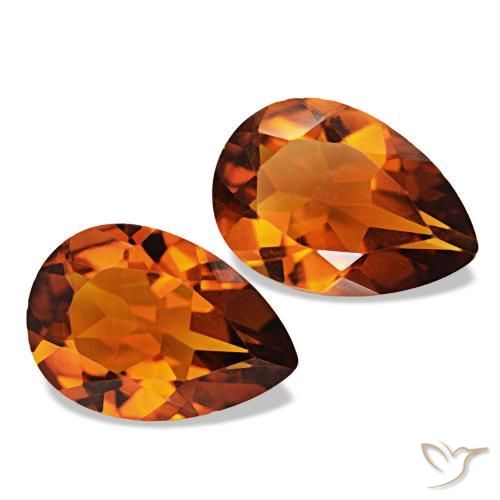 Achetez naturel 3.14ct Orange moyen Citrine gems, En forme de poire, En provenance Brésil chez GemSelect. En stock, livraison internationale!