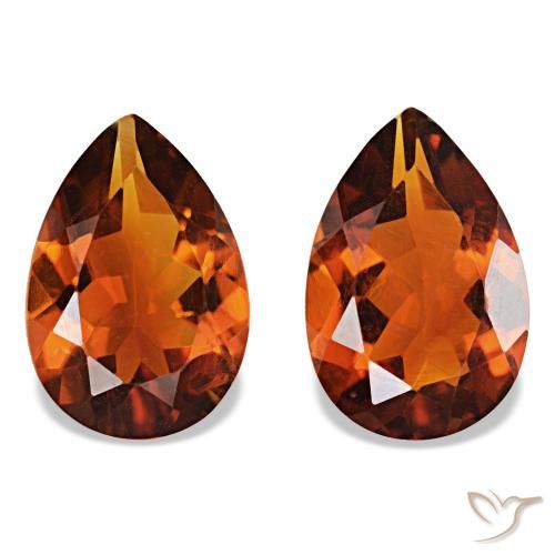 Achetez naturel 2.85ct Orange foncé Citrine gems, En forme de poire, En provenance Brésil chez GemSelect. En stock, livraison internationale!